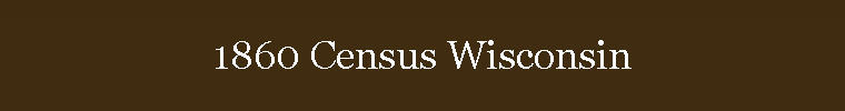 1860 Census Wisconsin